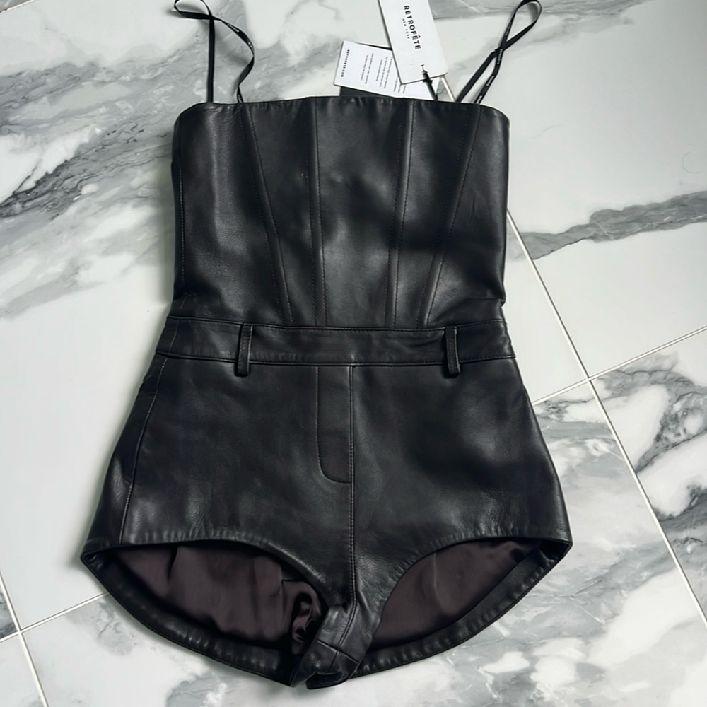 Retrofete leather shorts busteau new with tags xs